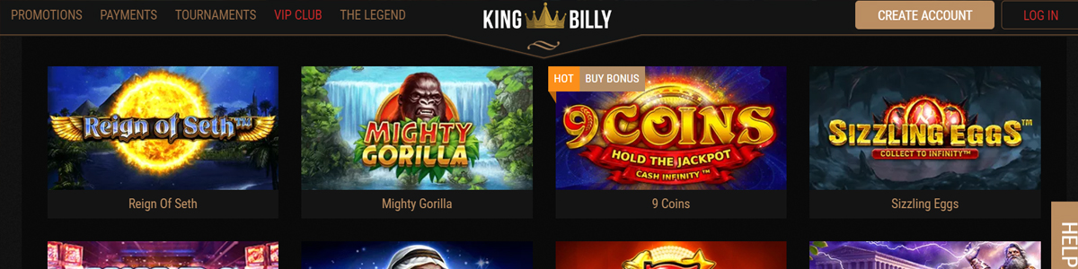 King Billy online casino